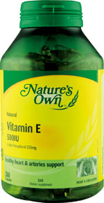 Nature's Own Vitamin E 500IU Natural