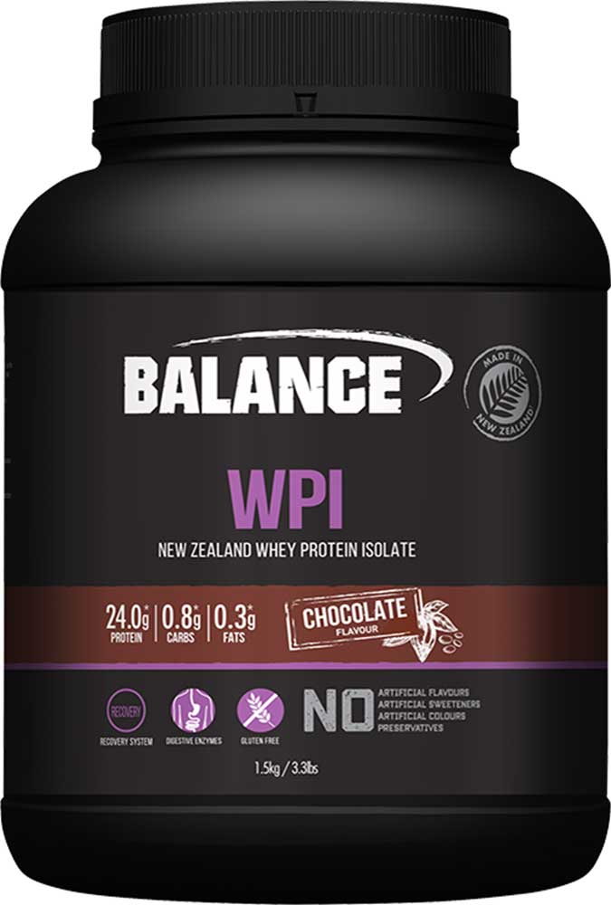 Balance whey protein isolate chocolate tub