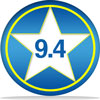 nine-point four out of ten rating