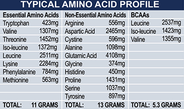 ehp labs oxy whey amino acid information