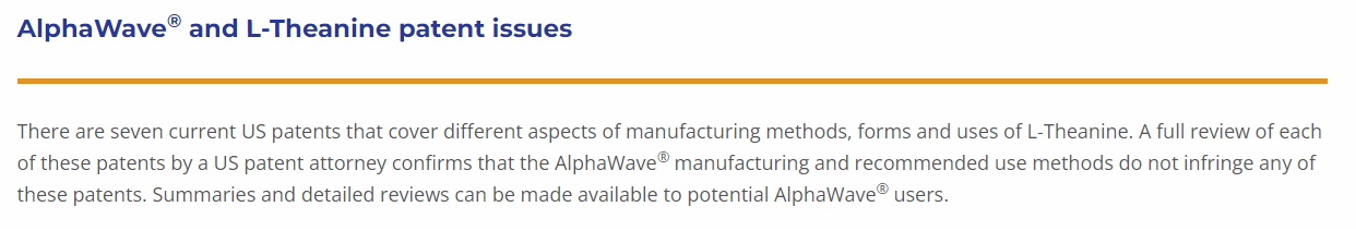 Theanine Patent Issues.png