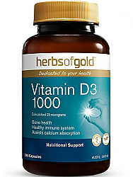 Herbs of Gold Vitamin D3 1000 (IN RICE BRAN OIL)