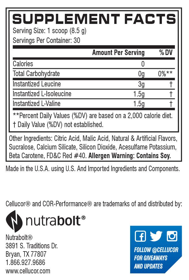 Cellucor BCAA Powder Low in Calories!