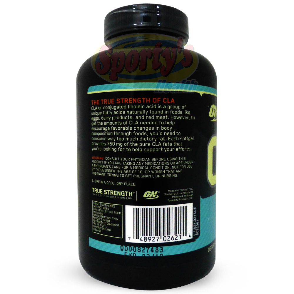 Optimum Nutrition CLA Softgels 750mg Sporty's Health