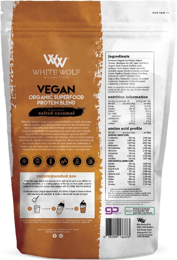 White Wolf Vegan Protein Sporty's Health