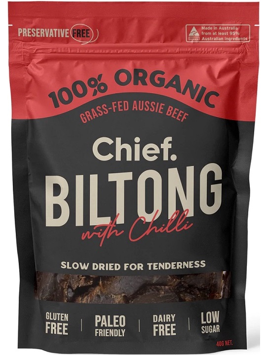 Chief Organic Grass Fed Biltong Sporty's Health