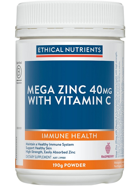 Ethical Nutrients Mega Zinc 40mg With Vit C