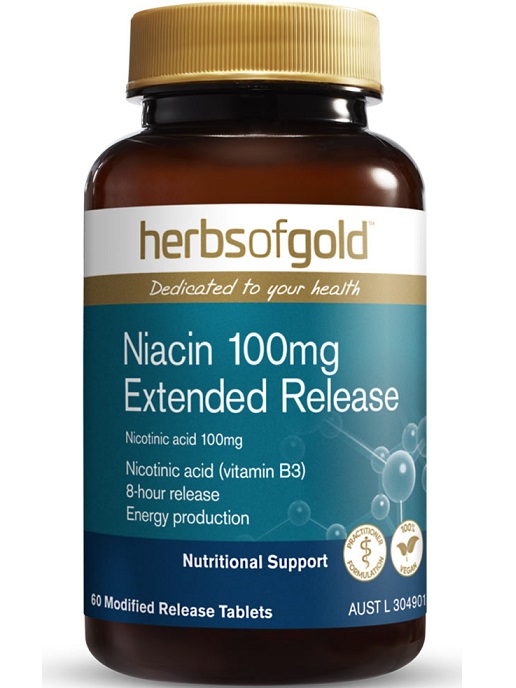 Herbs of Gold Niacin 100mg Extended Release