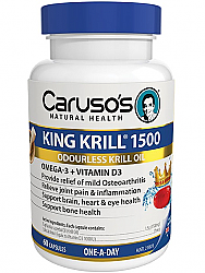 Carusos Natural Health King Krill 1500mg + Vitamin D