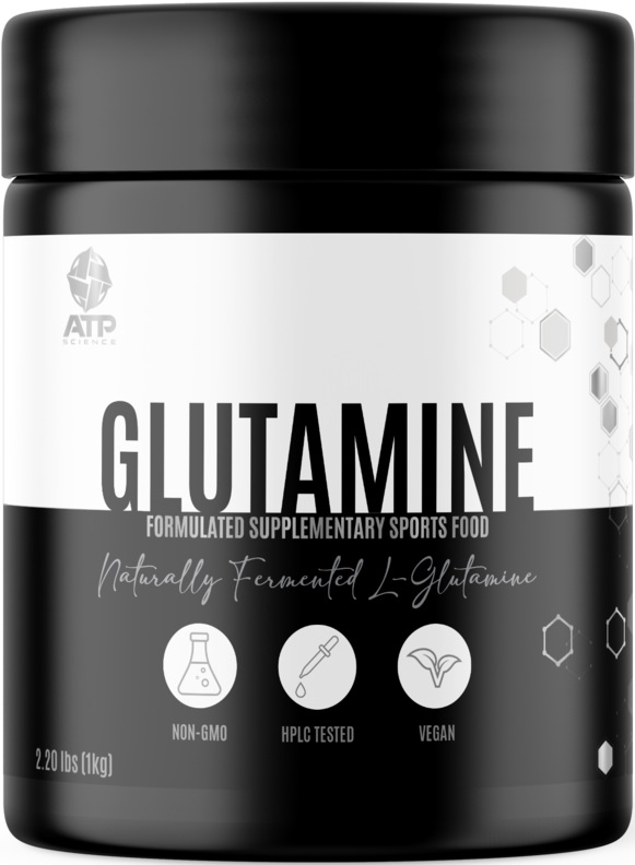 a container of glutamine