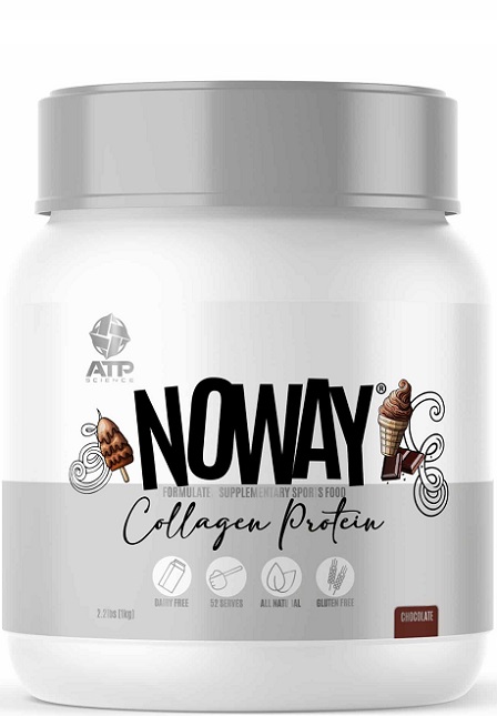 a white and grey container of collagen protein