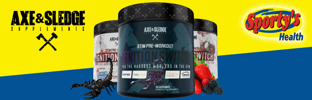 Axe and Sledge Pre Workout Banner