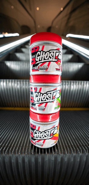 a tower of ghost burn tubs