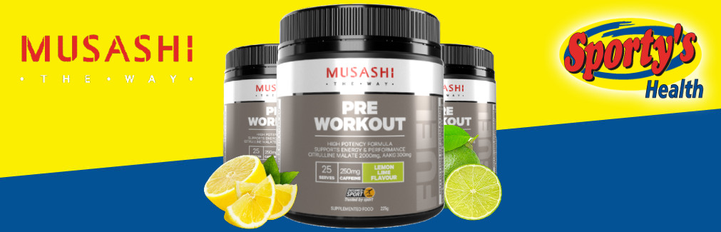 Musashi Pre Workout Sporty S Health