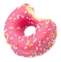 a pink donut