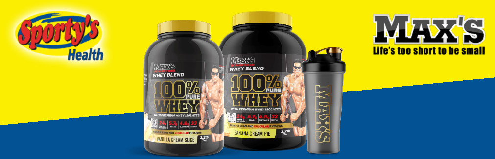 Maxs whey protein banner