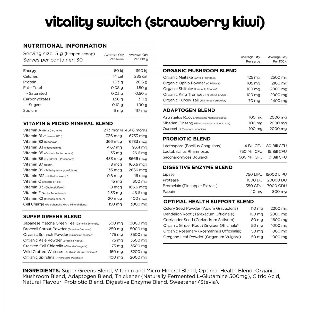 Nutritional Information