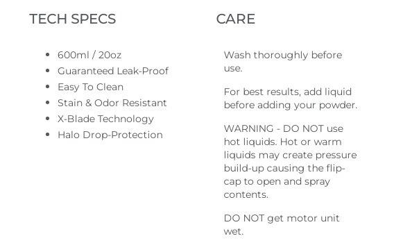 technical specifications