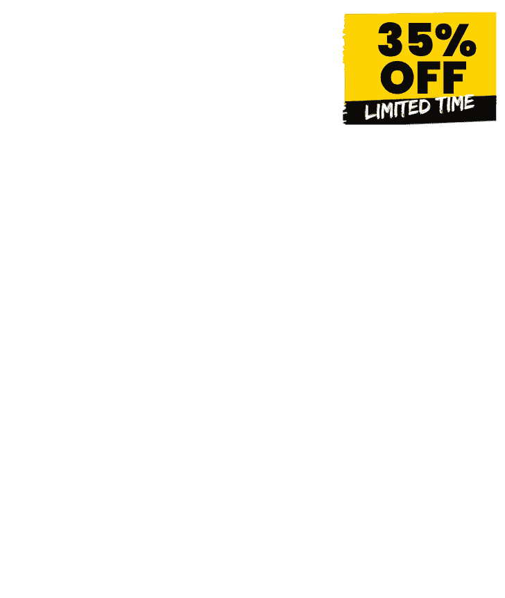 35% Off while stocks last