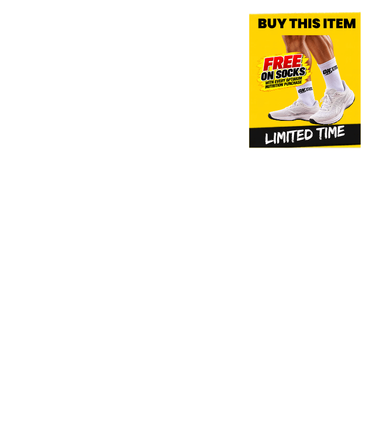 Free Optimum Nutrition Socks with this item