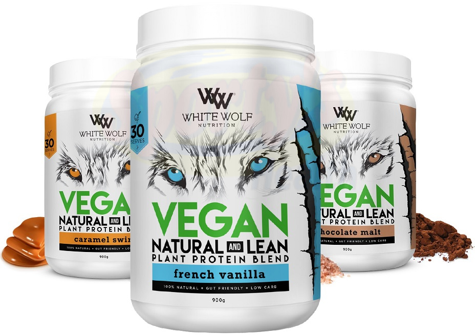 white wolf plant protein flavour range