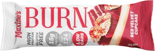 a red and white protein bar